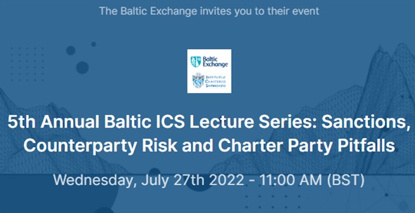 Baltic Exchange-Institute of Chartered Shipbrokers lecture - Sanctions Counterparty Risk Charter Party Pitfalls